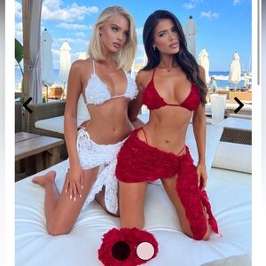 COPY - Dark red 4 piece bikini set